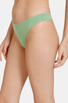 Zivame Low Rise Zero Coverage Thong - Jade Green — thumbnail 3